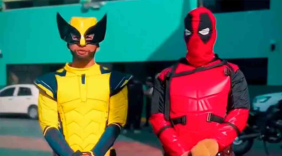 "Peruanische Polizisten verkleiden sich als Deadpool und Wolverine für Polizeieinsatz gegen Drogenhandel, und das Video geht viral (Foto: Facebook)