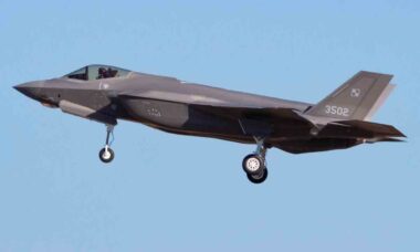 Lockheed Martin F-35A Lightning II da Força Aérea Polonesa. Foto: X @gfontana767