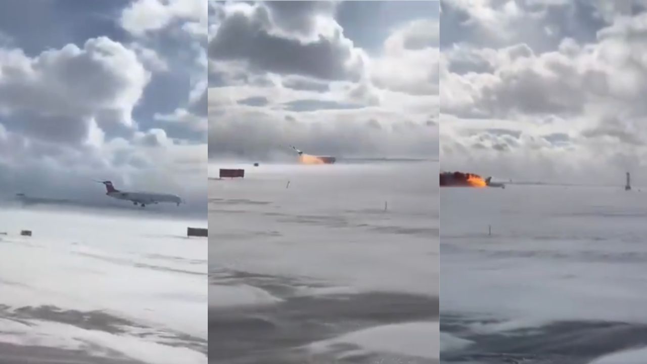 Ocalały z katastrofy Delta Air Lines w Toronto nagrywa szokujące wideo