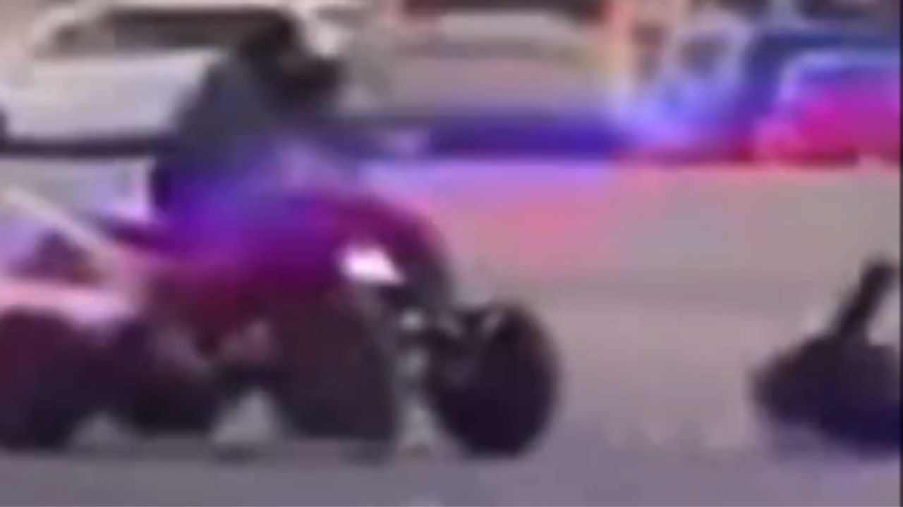 Kierowca ATV trafia policjanta manewrem podczas szaleńczego pościgu