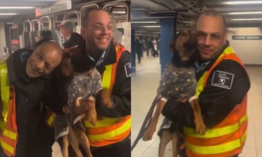 Dupla de seguranças do metrô de Nova York viraliza após receberem passageira calorosamente