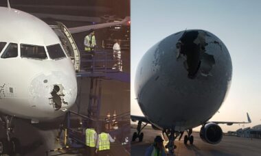 Avião da IndiGo sofre vários danos após tempestade de granizo, mas pousa em segurança