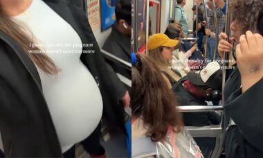 Gestante levanta debate sobre “cavalheirismo” após viajar em trem lotado em pé