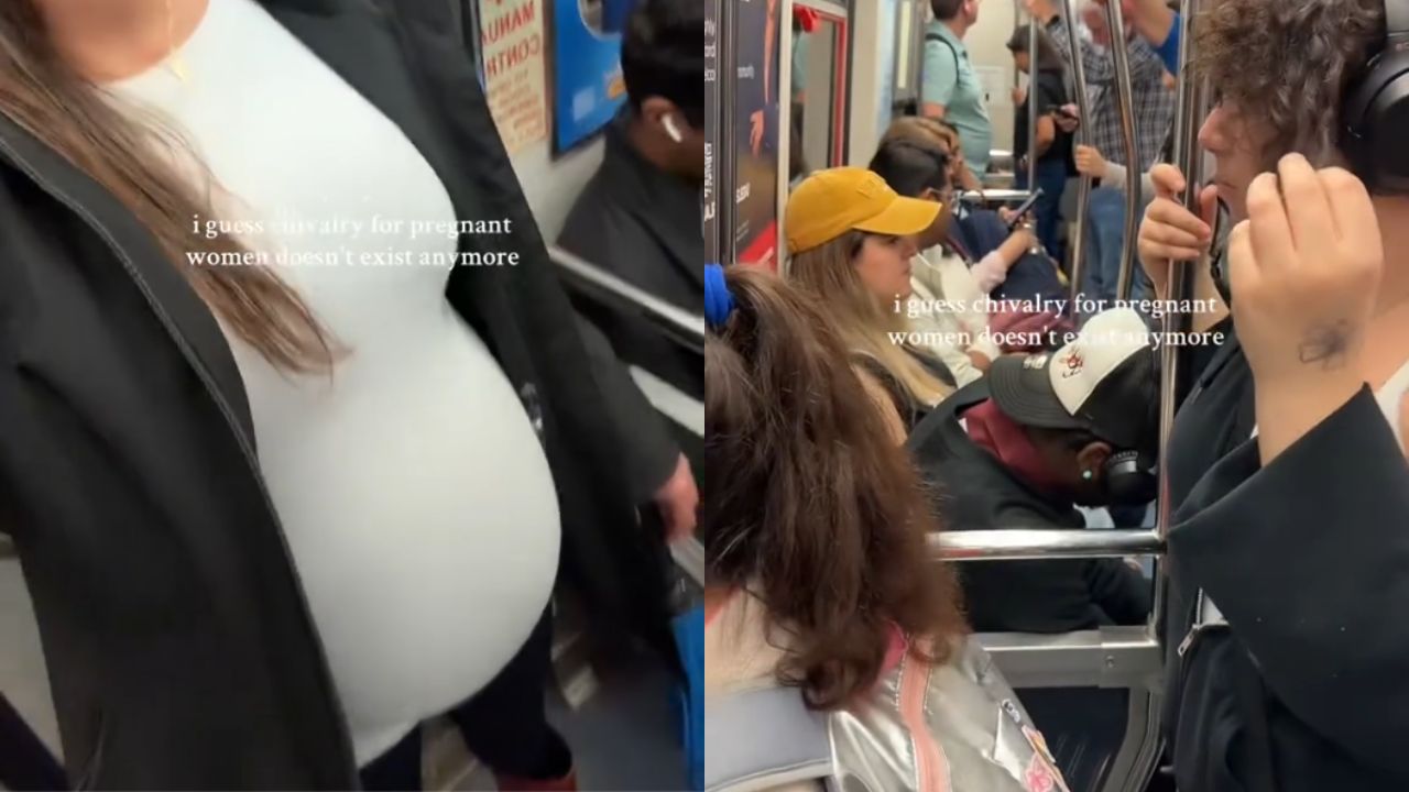 Gestante levanta debate sobre “cavalheirismo” após viajar em trem lotado em pé