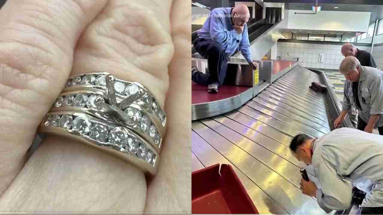 Airport workers find passenger’s lost diamond after intense search