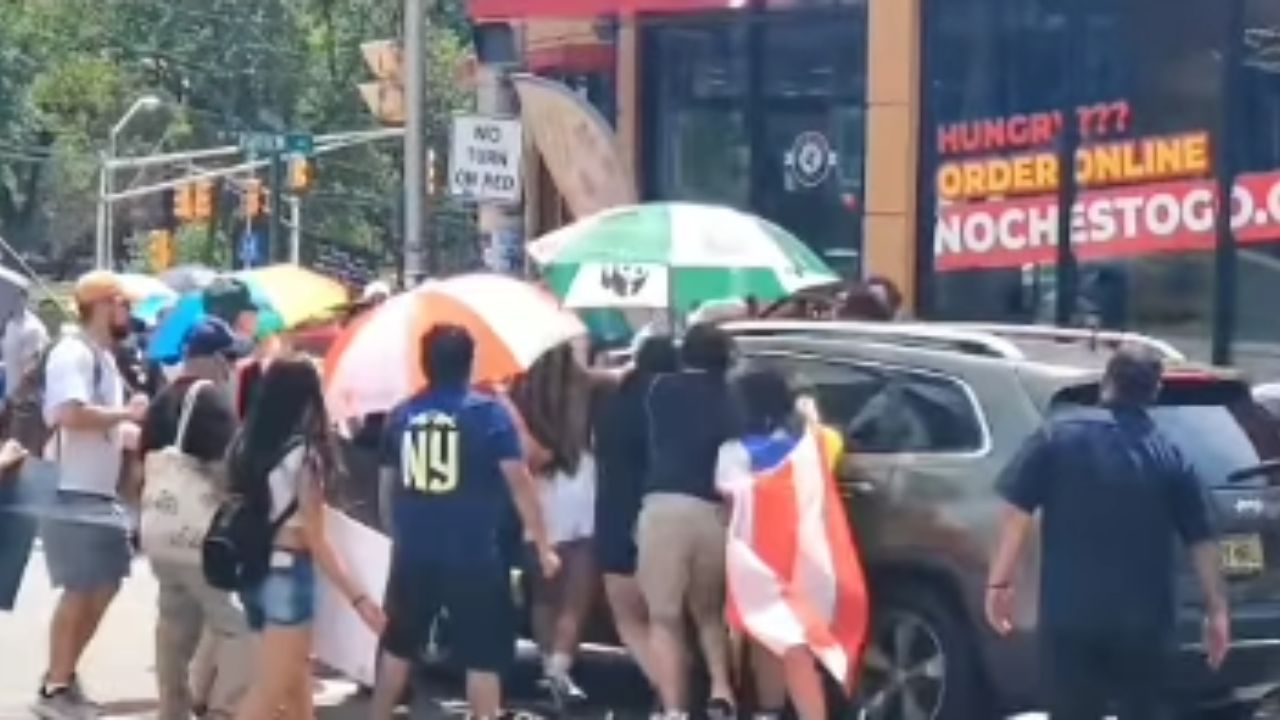 Woman runs over protesters during ICE demonstration in New Jersey in tense video