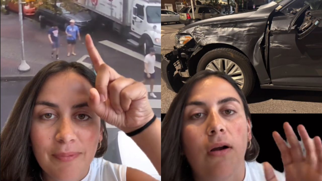 Comica di Filadelfia vede la sua auto distrutta da un camion delle consegne e la storia diventa virale