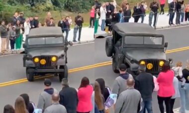 Vídeo: Jipe desgovernado atropela 4 pessoas em desfile do feriado de Independência do Brasil