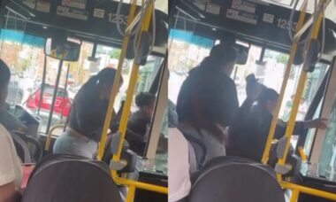 Passageira descontrolada ataca idosa em ônibus de Boston em vídeo assustador