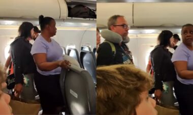 Passageira da Frontier Airlines bloqueia corredor de avião para filha desembarcar primeiro e causa caos no voo