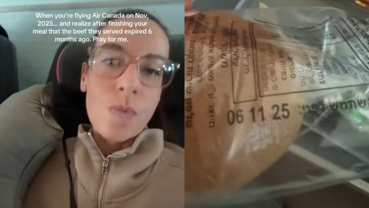 TikToker viraliza após achar que recebeu carne vencida da Air Canada