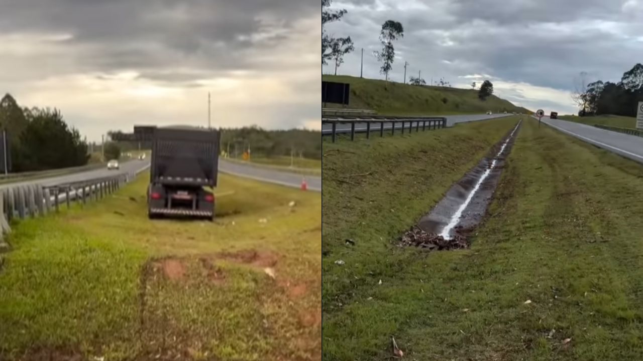 Caminhão surpreende internautas depois de evitar colisão catastrófica de forma inacreditável